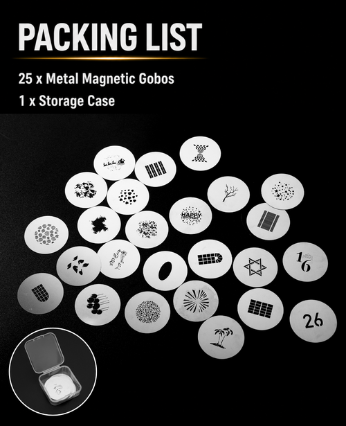 25pcs Gobos for Smallrig SP Air Spotlight